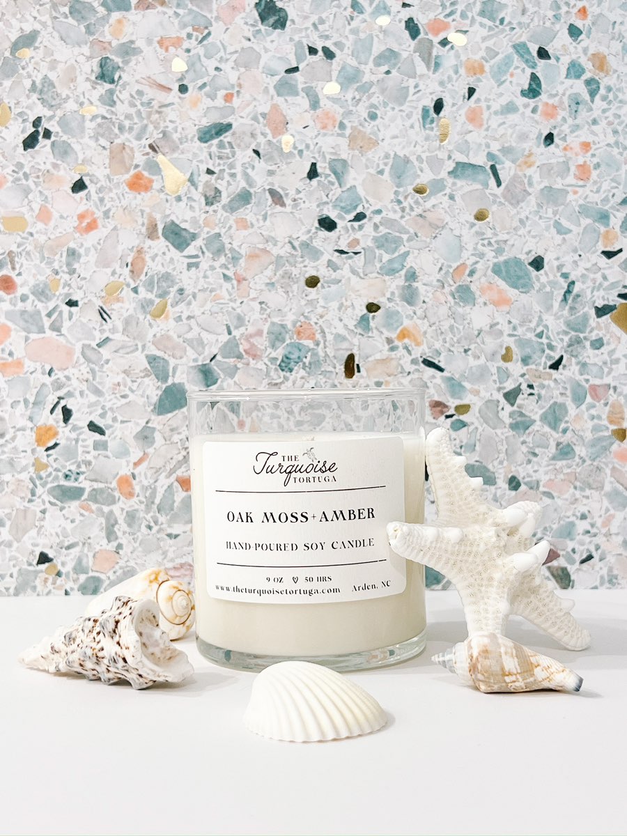 Oak Moss + Amber Candle